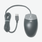 HP USB Optical Mouse Silver Carbon